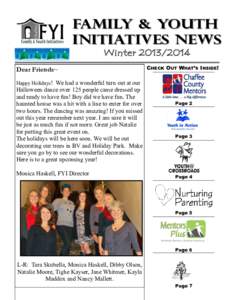 Family & Youth Initiatives NewS Winter[removed]Dear Friends~  CHECK OUT WHAT’S INSIDE!