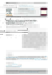 Imagination and the generation of new ideas