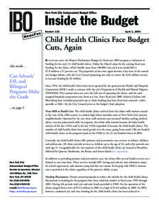 New York City Independent Budget Office  Inside the Budget N  ax