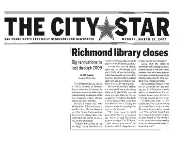 Richmond Branch Library Renovation: City Star March 19, [removed]BLIP - SFPL.org