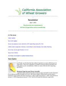 Agriculture / Food and drink / Business / Monsanto / Genetically modified wheat / Debbie Stabenow / United States farm bill / Farmer Assurance Provision / Alfalfa / United States Department of Agriculture