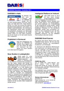 DABiS800 Newsletter, Dezember[removed]DABiS800 in Halle Intelligente Plattform im Verbund