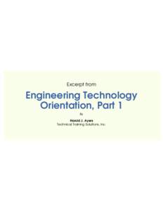 Show Bookmarks  Excerpt from Engineering Technology Orientation, Part 1