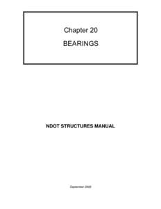 Chapter 20 BEARINGS NDOT STRUCTURES MANUAL  September 2008
