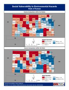 Social Vulnerability to Environmental Hazards State of Kansas County Comparison within the Nation Brown Doniphan Marshall