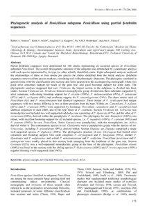 STUDIES IN MYCOLOGY 49: [removed], 2004  Phylogenetic analysis of Penicillium subgenus Penicillium using partial β-tubulin