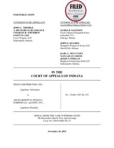 Nov[removed], 9:41 am  FOR PUBLICATION ATTORNEYS FOR APPELLANT: JOHN C. TRIMBLE