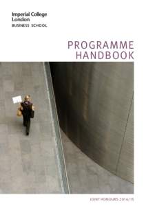 PROGRAMME HANDBOOK JOINT HONOURS  CONTENTS