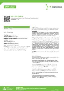 HIV-1 TAT Clade-B Human Immunodeficiency Virus 1 Trans-Acting Transcription factor recombinant, E. coli Cat. No.