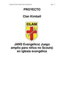 Proyecto de Clan Kimball, Villa el Salvador 284  Pag[removed]PROYECTO Clan Kimball