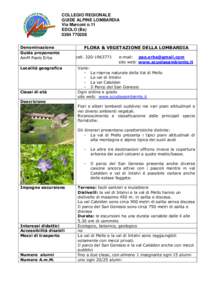 COLLEGIO REGIONALE GUIDE ALPINE LOMBARDIA Via Marconi n.11 EDOLO (BsDenominazione