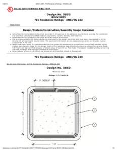 BXUV.X853 - Fire Resistance Ratings - ANSI/UL 263 Design No. X853