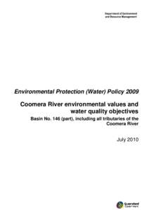 Coomera River environmental values and water quality objectives