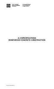 A-3 SPECIFICATIONS REINFORCED CONCRETE CONSTRUCTION A3-Specifications20050117  A-3 SPECIFICATIONS, REINFORCED CONCRETE CONSTRUCTION