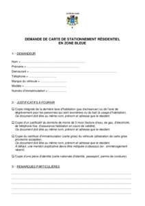 demande de carte modèle type