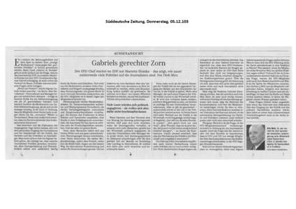 Süddeutsche Zeitung, Donnerstag, [removed]   