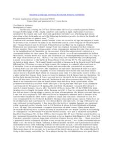 Southern Campaign American Revolution Pension Statements Pension Application of James Courson W9805 Transcribed and annotated by C. Leon Harris The State of Alabam a M ontgom ery County On this day, it being the 29 th da