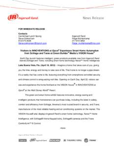 Ingersoll Rand Corporate Newsrelease US