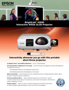 BrightLink® 436Wi Interactive WXGA 3LCD Projector 1  Portable Projector and Pen