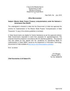 F.No[removed]FRU/04-Part-III Government of India Ministry of Finance