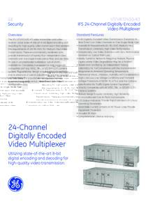 GE Security VT/VR72430-R3 IFS 24-Channel Digitally Encoded Video Multiplexer