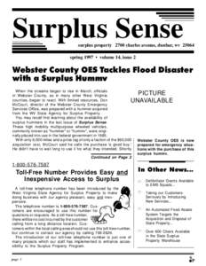 Surplus Sense  surplus property 2700 charles avenue, dunbar, wv[removed]spring 1997 • volume 14, issue 2