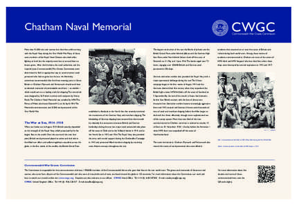 Chatham Naval Mem_Layout[removed]:52 Page 1  Chatham Naval Memorial More than 45,000 men and women lost their lives while serving  The largest naval action of the war, the Battle of Jutland, saw the