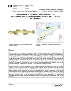 Central and Arctic, and Quebec Regions  Canadian Science Advisory Secretariat Science Advisory Report[removed]RECOVERY POTENTIAL ASSESSMENT OF