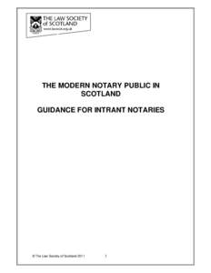 Microsoft Word - Guidance for intrant notaries - 7th edition _August 2009_