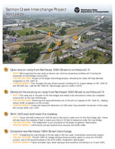 Salmon Creek Interchange Project Next steps N 4 1