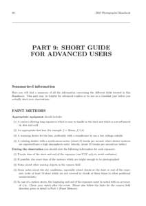 90  IMO Photographic Handbook PART 9: SHORT GUIDE FOR ADVANCED USERS