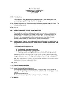 Powder River Basin Interagency Work Group Meeting Clarion Hotel, Gillette, WY June 1, [removed]:00 - Introductions