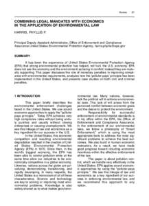 Environmental law / Environmental social science / United States Environmental Protection Agency / Office of Enforcement and Compliance Assurance / Environmental crime / International Network for Environmental Compliance and Enforcement / Polluter pays principle / Regulation of greenhouse gases under the Clean Air Act / Tulane Environmental Law Clinic / Environment / Environmental protection / Earth