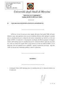 Università degli Studi di Messina Prot. ndelTit./Cl. II/3 – Repertorio n