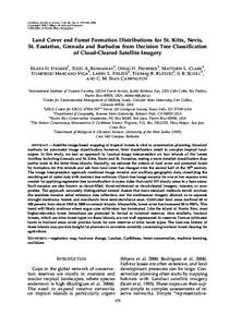 Caribbean Journal of Science, Vol. 44, No. 2, [removed], 2008 Copyright 2008 College of Arts and Sciences University of Puerto Rico, Mayagu¨ez Land Cover and Forest Formation Distributions for St. Kitts, Nevis, St. Eustat