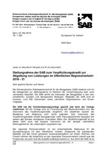 Bern, 23. Mai 2016 TE / I 350 Bundesamt für VerkehrBern