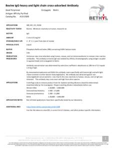 Bovine IgG-heavy and light chain cross-adsorbed Antibody Goat Polyclonal Conjugate  Biotin