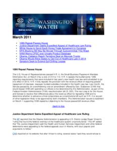 Microsoft Word -  Washington Watch - March 2011