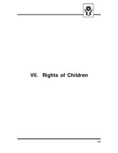 VII. Rights of Children  113 114