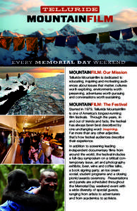 Mountainfilm in Telluride / Film festival