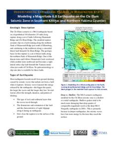 Earthquake / Washington / Manastash Ridge / Cle Elum /  Washington / Cle Elum River / Seismology / Geography of the United States / Kittitas County /  Washington