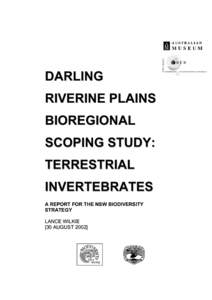 DARLING RIVERINE PLAINS BIOREGIONAL SCOPING STUDY: TERRESTRIAL INVERTEBRATES