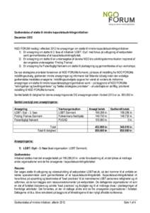 Godkendelse af støtte til mindre kapacitetsudviklingsinitiativer December 2012 NGO FORUM modtog i efteråret 2012 tre ansøgninger om støtte til mindre kapacitetsudviklingsinitiativer: 1) En ansøgning om støtte til 3