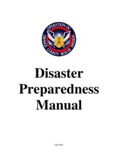 Disaster Preparedness Manual June 2011  Disaster Preparedness Manual