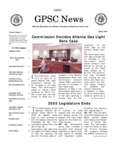 GPSC  GPSC News Making Business and Safety Decisions Affecting Tomorrow Spring 2005