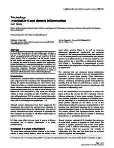 Available online http://arthritis-research.com/content/8/S2/S3  Proceedings Interleukin-6 and chronic inflammation Cem Gabay