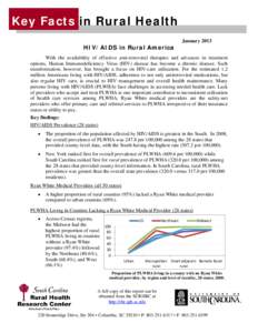 Key Facts in Rural Health HIV/AIDS in Rural America January[removed]With the availability of effective anti-retroviral therapies and advances in treatment