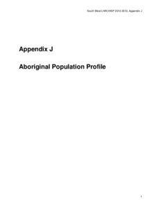 The Aboriginal Population in the South West LHIN