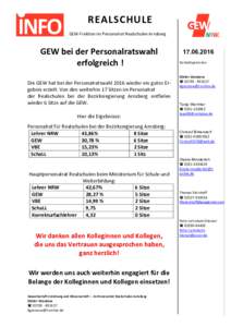 REALSCHULE	
   	
      GEW-­‐Fraktion	
  im	
  Personalrat	
  Realschulen	
  Arnsberg	
  