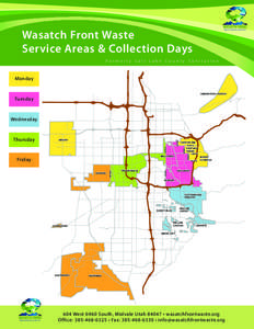 Wasatch Front Waste Service Areas & Collection Days Formerly Salt Lake County Sanitation Monday EMIGRATION CANYON